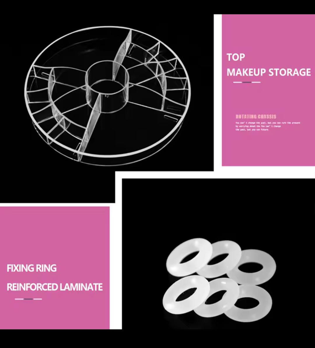 360° Rotating Makeup Organizer