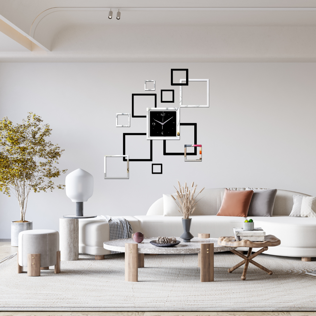 Modern Acrylic Wall Clock Frame Set