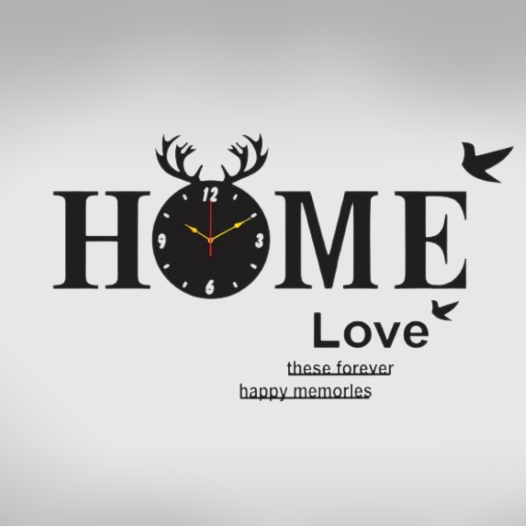 "Home" Wall Clock and Art Decor