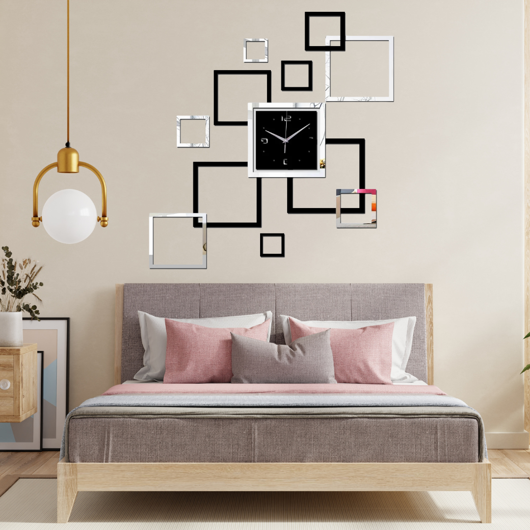Modern Acrylic Wall Clock Frame Set