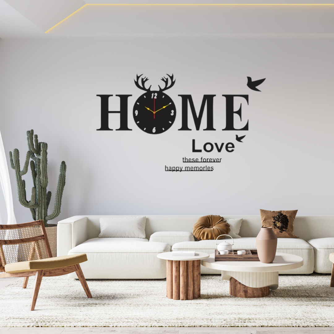 "Home" Wall Clock and Art Decor