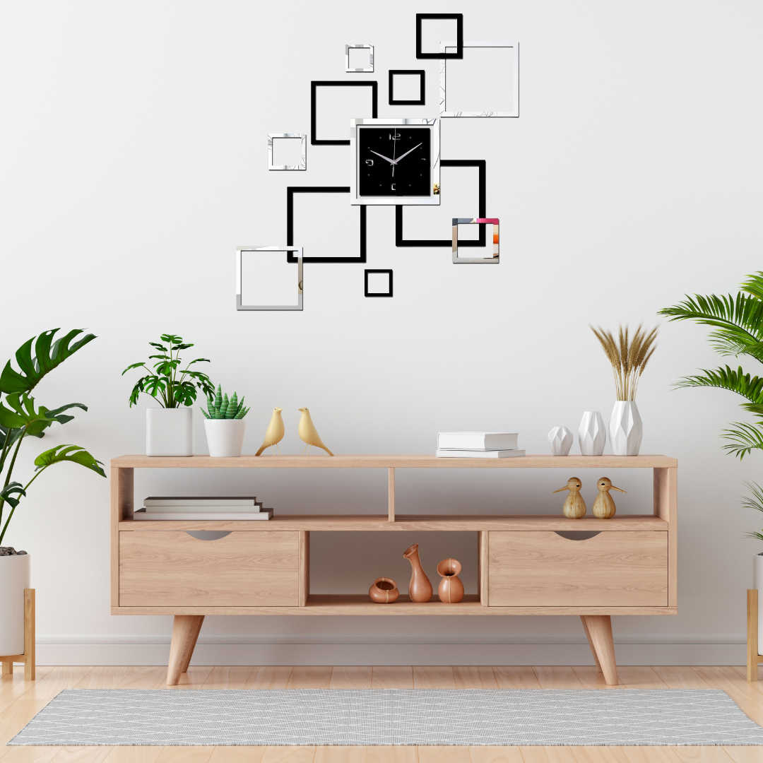 Modern Acrylic Wall Clock Frame Set