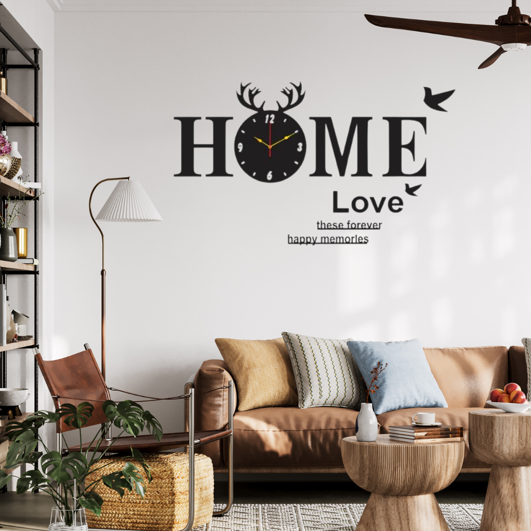 "Home" Wall Clock and Art Decor