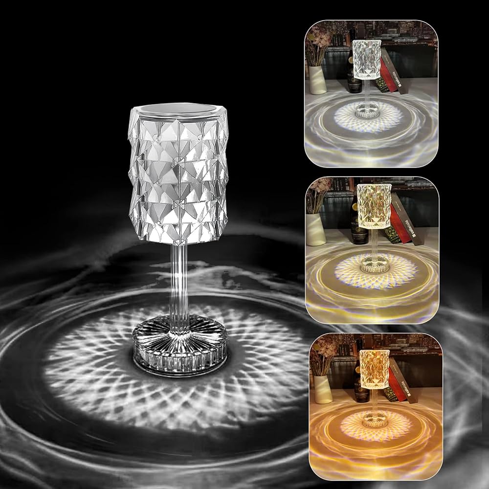 Diamond Crystal Stand Lamp - 16 Color Changing RGB Touch Lamp