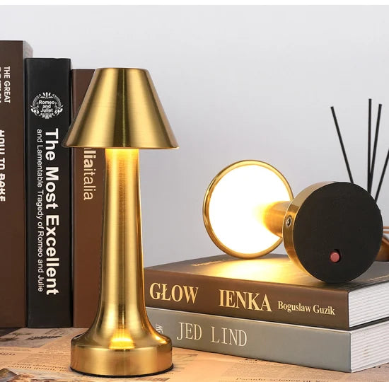 Retro Bar Table Lamp LED Desktop Night Light Rechargeable Touch Sensor