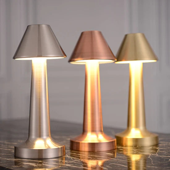 Retro Bar Table Lamp LED Desktop Night Light Rechargeable Touch Sensor