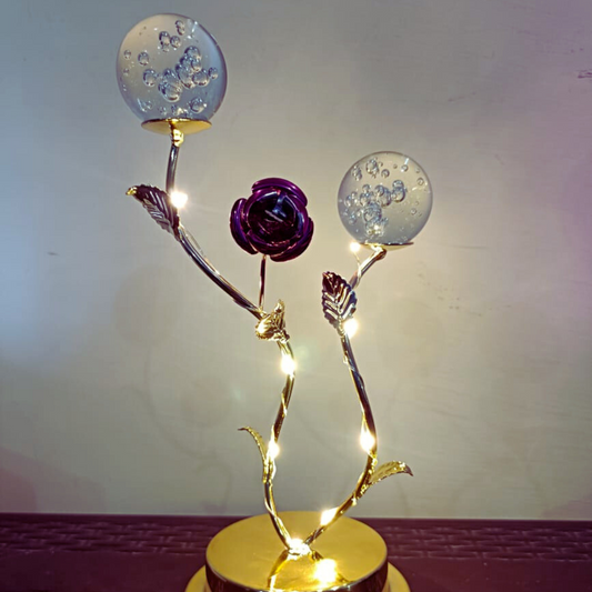 Crystal Bubble Ball & Rose LED – Elegant Decorative Light
