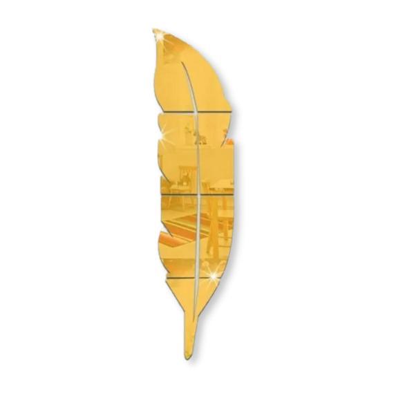 Acrylic Leaf Mirror - Silver & Golden