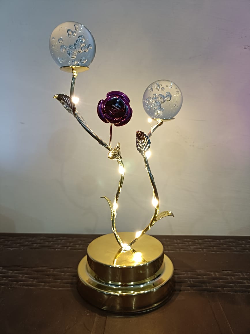 Crystal Bubble Ball & Rose LED – Elegant Decorative Light
