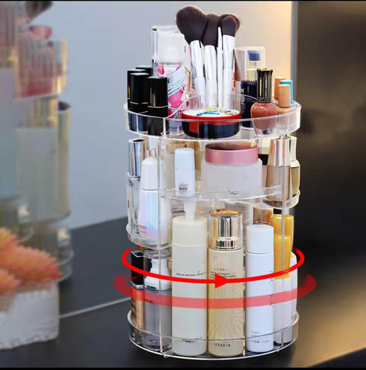 360° Rotating Makeup Organizer
