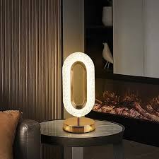 Luxury Oval-Shaped Crystal Table Lamp
