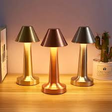 Retro Bar Table Lamp LED Desktop Night Light Rechargeable Touch Sensor